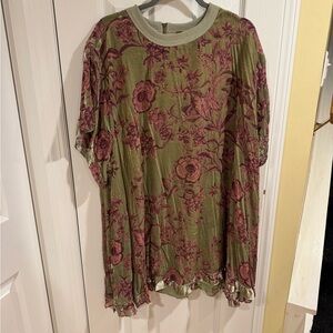 Free People Floral velvet dress